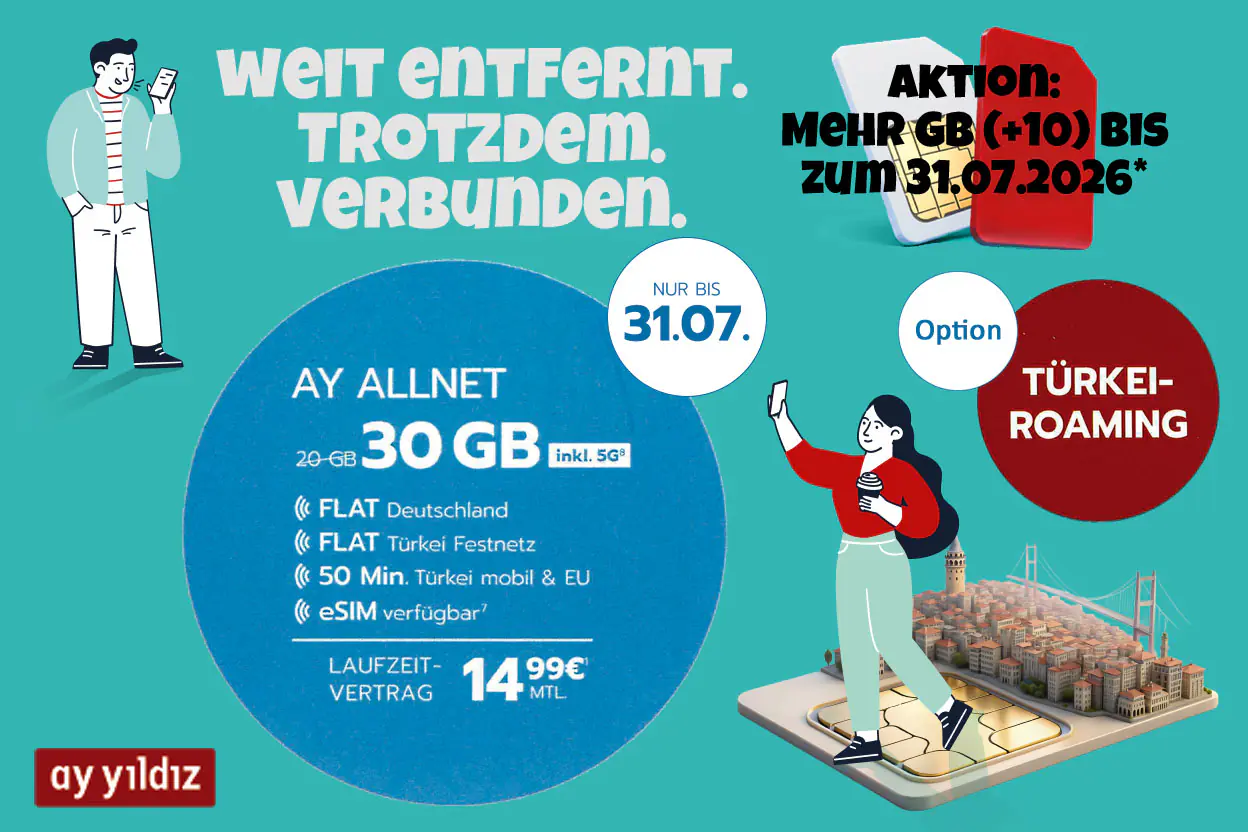 Internet & Telefon | Günstig telefonieren und surfen | AY ALLNET 30GB inkl. 5G
